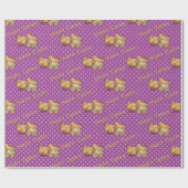 Paarse Pasen voor vleeskuikens Cadeaupapier (Vlak)