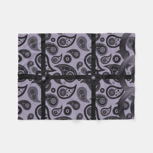 paarse pasleydeklaag fleece deken (Voorkant (Horizontaal))