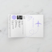 Paarse Paspoort Reis Meisje Baby Shower Wereldkaar (Binnen)