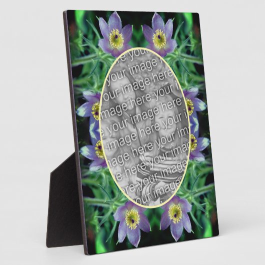 Paarse Pasque Flowers Creëer Uw eigen foto Fotoplaat (Zijkant)