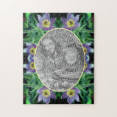 Paarse Pasque Flowers Creëer Uw eigen foto Legpuzzel (Verticaal)