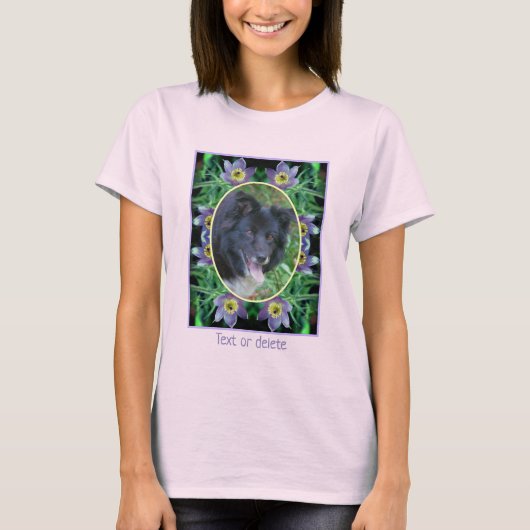Paarse Pasque Flowers Lijst Creëer Uw eigen foto T-shirt (Voorkant)