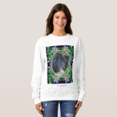 Paarse Pasque Flowers Lijst Creëer Uw eigen foto Trui (Voorkant volledig)