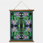Paarse Pasque Spring Flowers Abstract Hangend Wandkleed (Voorkant)