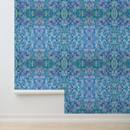 Paarse Passie Abstracte Kunst Peel & Stick Behang