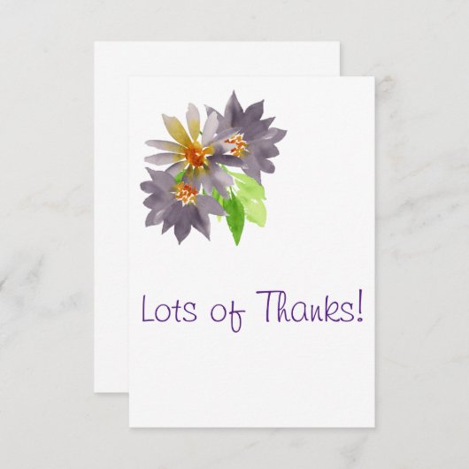 Paarse Passie Bedankkaart (Voorkant / Achterkant)