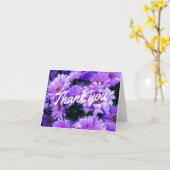 Paarse passie bedankt kaart (Gele Bloem)