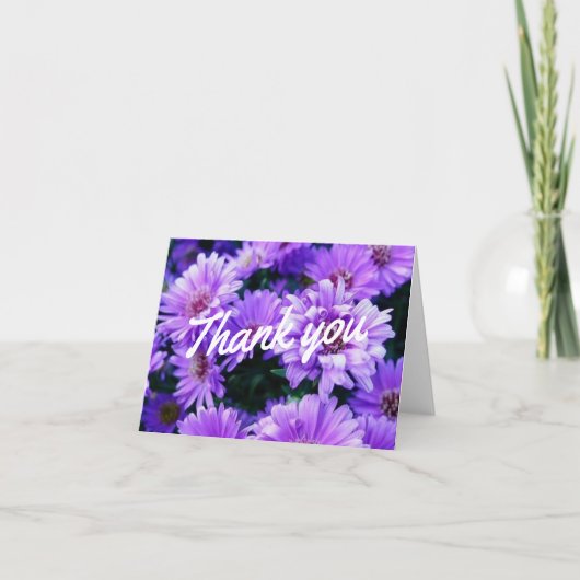 Paarse passie bedankt kaart (Voorkant)