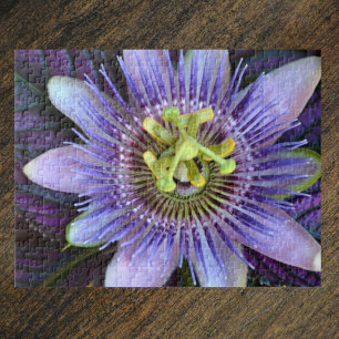 Paarse Passie Bloem Fotografisch Botanisch Legpuzzel