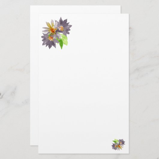 Paarse Passie Briefpapier (Voorkant / Achterkant)