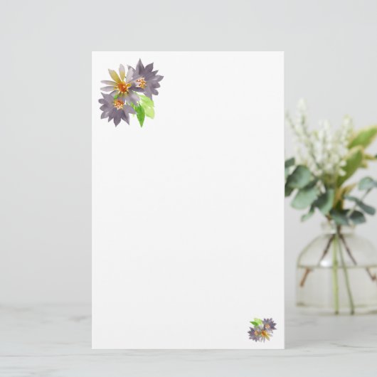 Paarse Passie Briefpapier (Staand voorkant)