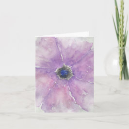 Paarse Passie Floral Blank Card Kaart