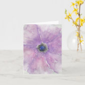 Paarse Passie Floral Blank Card Kaart (Gele Bloem)