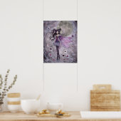 Paarse Passie Gothische Sprookjesfee Poster (Keuken)