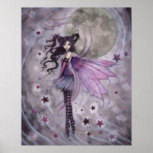Paarse Passie Gothische Sprookjesfee Poster