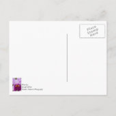 Paarse Passie Orchidee Briefkaart (Achterkant)
