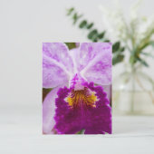 Paarse Passie Orchidee Briefkaart (Staand voorkant)