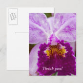 Paarse Passie Orchidee Dankkaart Briefkaart (Voorkant / Achterkant)