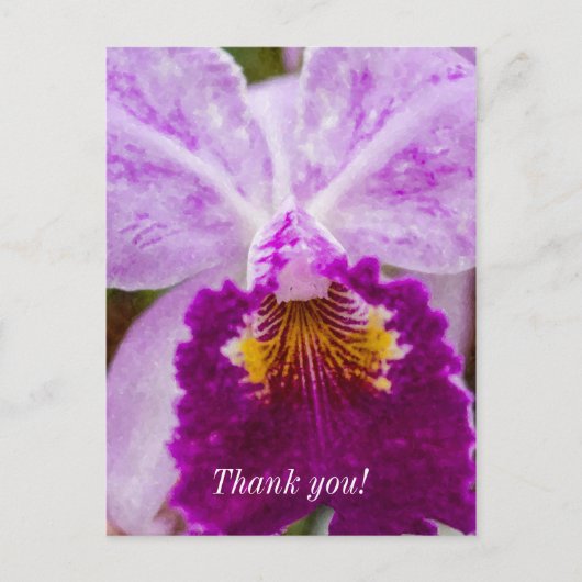 Paarse Passie Orchidee Dankkaart Briefkaart (Voorkant)