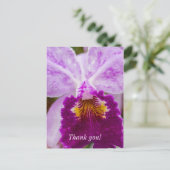 Paarse Passie Orchidee Dankkaart Briefkaart (Staand voorkant)