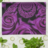Paarse passie: Royal Romance Rozen Gepersonaliseer Theedoek (Gevouwen)