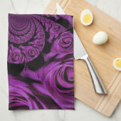 Paarse passie: Royal Romance Rozen Gepersonaliseer Theedoek (Quarter Fold)