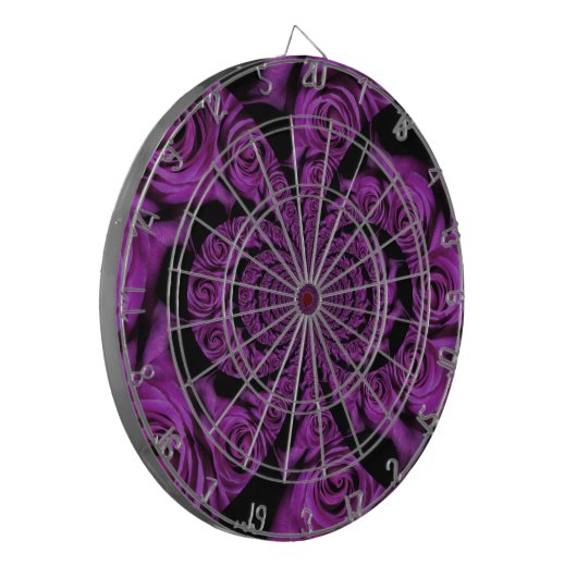 Paarse passie: Rozen van de Royal Romance Dartbord (Voorkant Links)