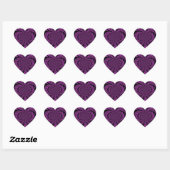 Paarse passie: Rozen van de Royal Romance Hart Sticker (Vel)