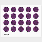 Paarse passie: Rozen van de Royal Romance Ronde Sticker (Vel)