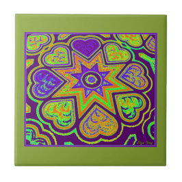 "Paarse passie" Trivet/Tegel Tegeltje