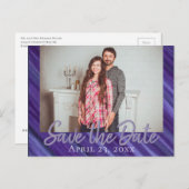 Paarse Passie | Violet Lavender Plum Brusbec Aankondigingskaart (Voorkant / Achterkant)