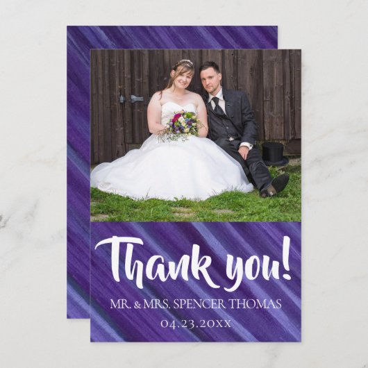 Paarse Passie | Violet Lavender Plum Brusbec Bedankkaart (Voorkant / Achterkant)