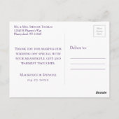 Paarse Passie | Violet Lavender Plum Brusbec Briefkaart (Achterkant)