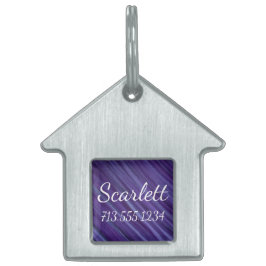 Paarse Passie | Violet Lavender Plum Brusbec Huisdieren Naamplaatje