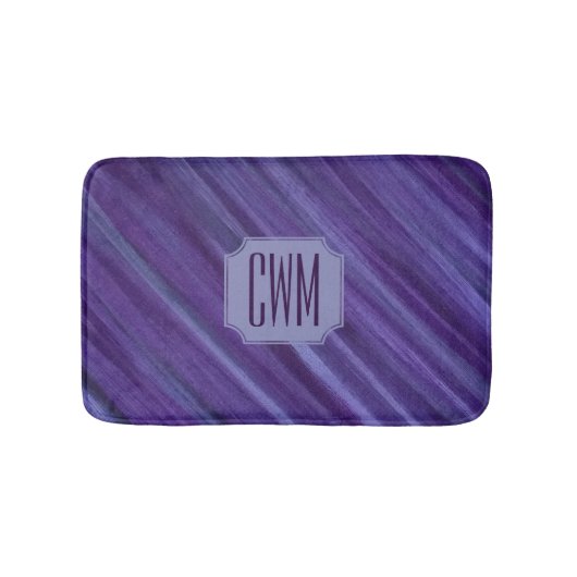 Paarse Passie | Violet Plum Brusbetier Monogram Badmat (Voorkant)