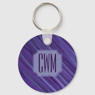 Paarse Passie   Violet Plum Brusbetier Monogram Sleutelhanger