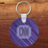 Paarse Passie | Violet Plum Brusbetier Monogram Sleutelhanger (Voorkant)