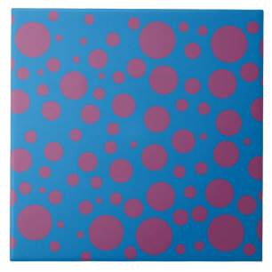 paarse passie voelt blauw-maancirkelpatroon tegeltje