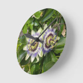Paarse Passiebloem Wandklok (Hoek)