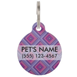 Paarse passiefroze diamantpatrooncontroleur  huisdierpenning