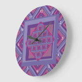 paarse passieve lavender diamantpatroon klok kunst (Hoek)