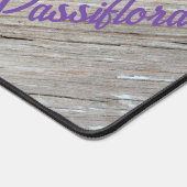 Paarse Passiflora Blossom Weathered Wood Rustisch Bureaumat (Hoek)