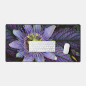 Paarse Passiflora botanische fotografie Bureaumat (Keyboard & Muis)