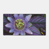 Paarse Passiflora botanische fotografie Bureaumat (Voorkant)