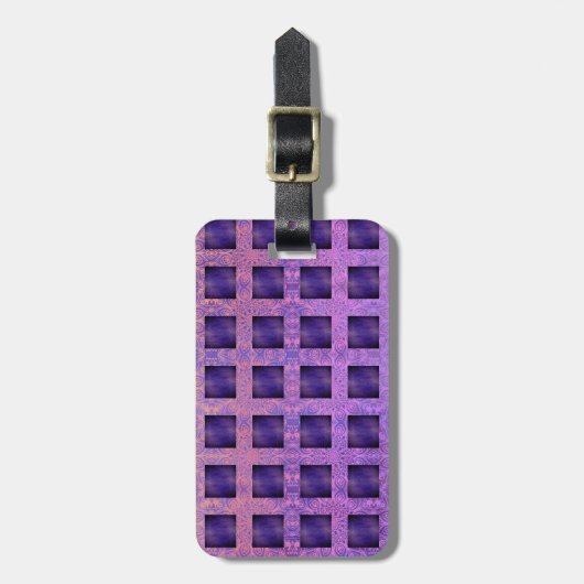 Paarse Passion Boho Lattice Bagagelabel (Voorkant verticaal)