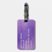Paarse Passion Boho Lattice Bagagelabel (Achterkant verticaal)