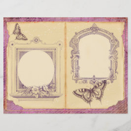  Paarse Passion Floral Journal Pagina