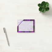 Paarse Passion Floral Monogram Post-it® Notes (Kantoor)