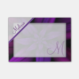 Paarse Passion Floral Monogram Post-it® Notes