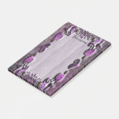 Paarse Passion Floral Post-it® Notes (Schuin)